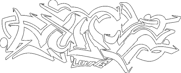 Louke outline black and white